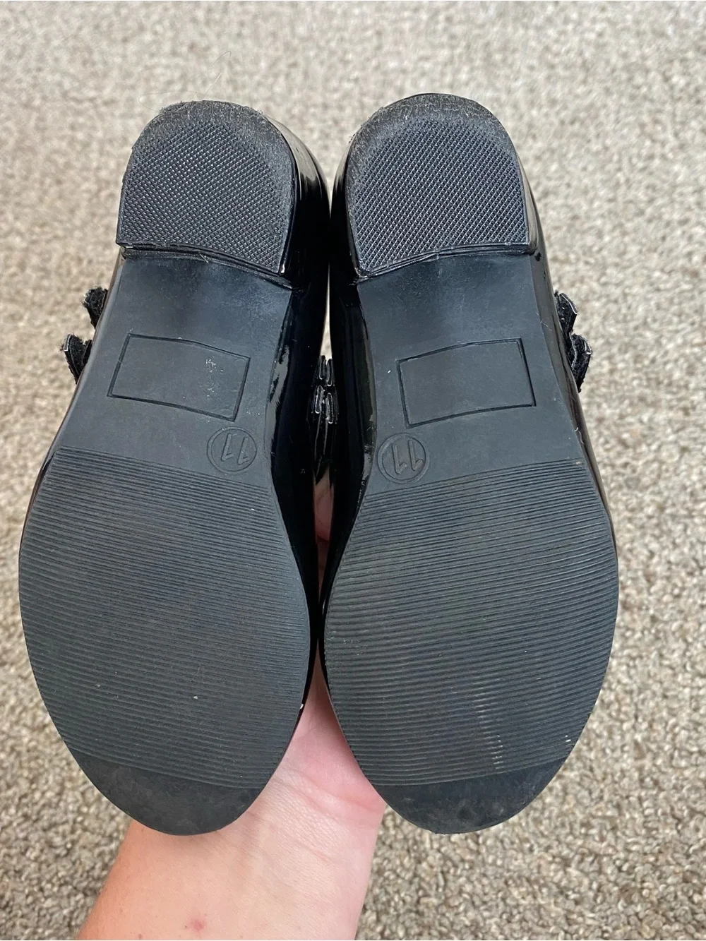 Falls Creek Black Patent Mary Jane Shoes with Sparkle Straps